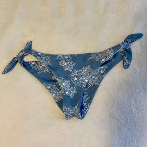 Blue floral bikini bottom